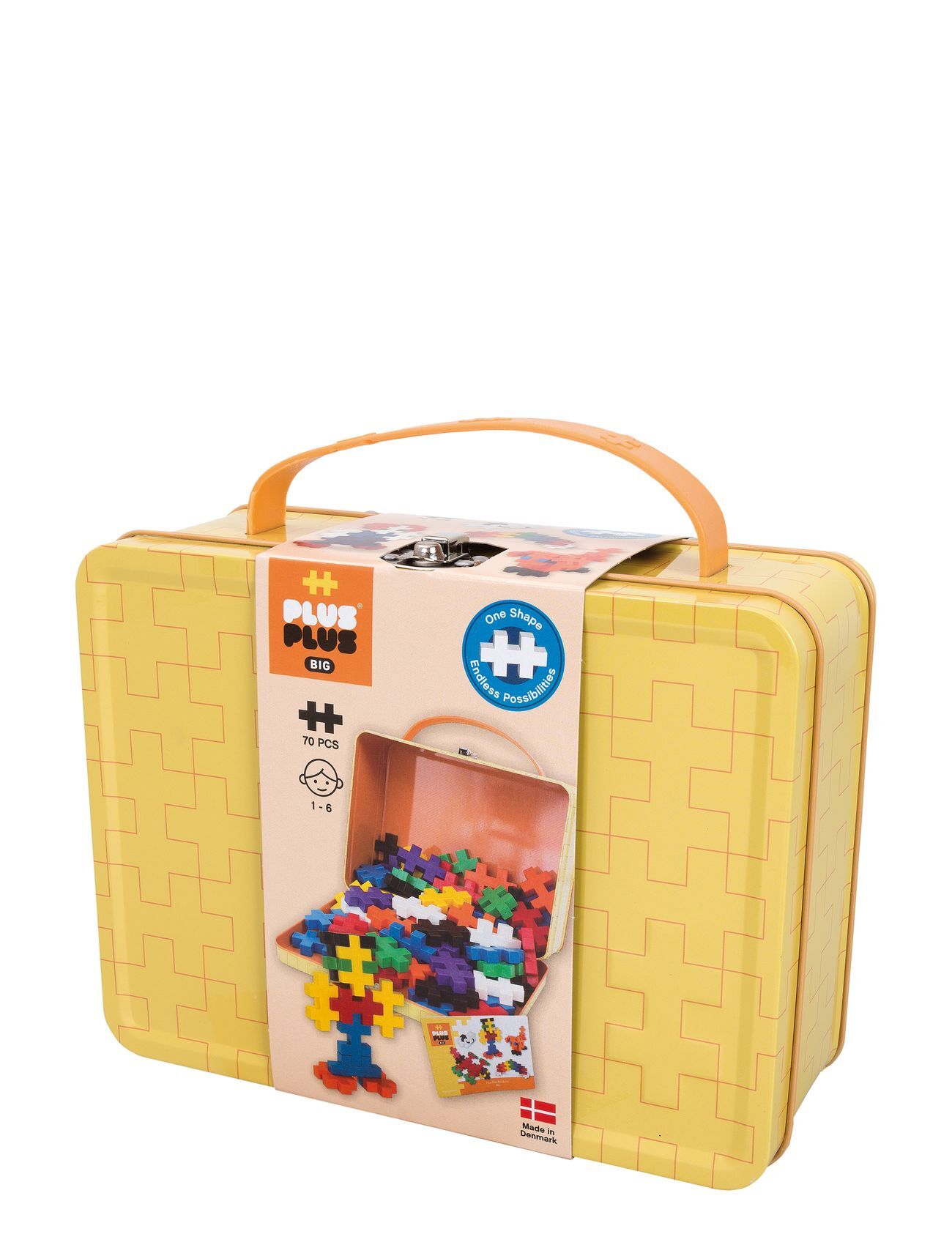 Plus-Plus Big Metal Suitcase / Basic Toys Building Sets & Blocks Building Sets Multi/mønstret Plus-Plus