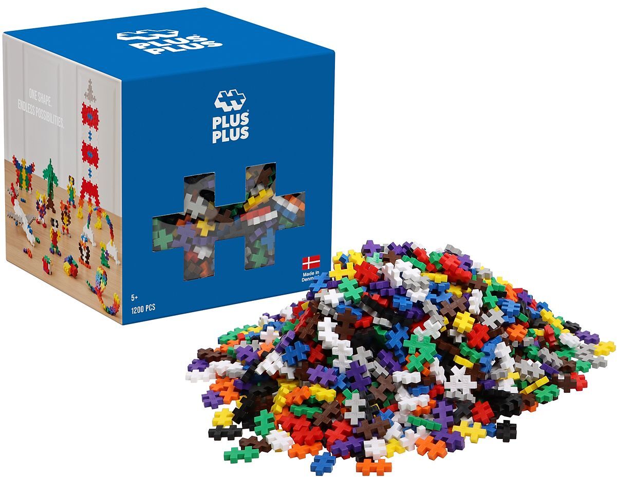 Plus-Plus Basic / 1200 Pcs Toys Building Sets & Blocks Building Sets Multi/mønstret Plus-Plus