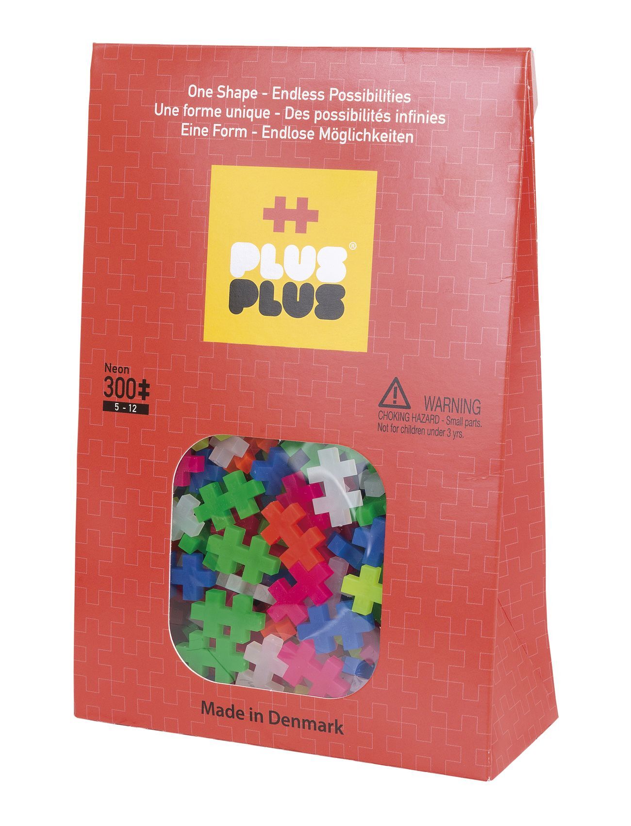 Plus-Plus Neon / 300 Pcs Toys Building Sets & Blocks Building Sets Multi/mønstret Plus-Plus