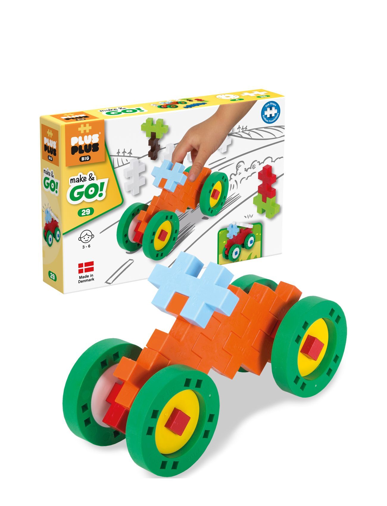Plus-Plus Big Make & Go! 29 Toys Building Sets & Blocks Building Sets Multi/mønstret Plus-Plus