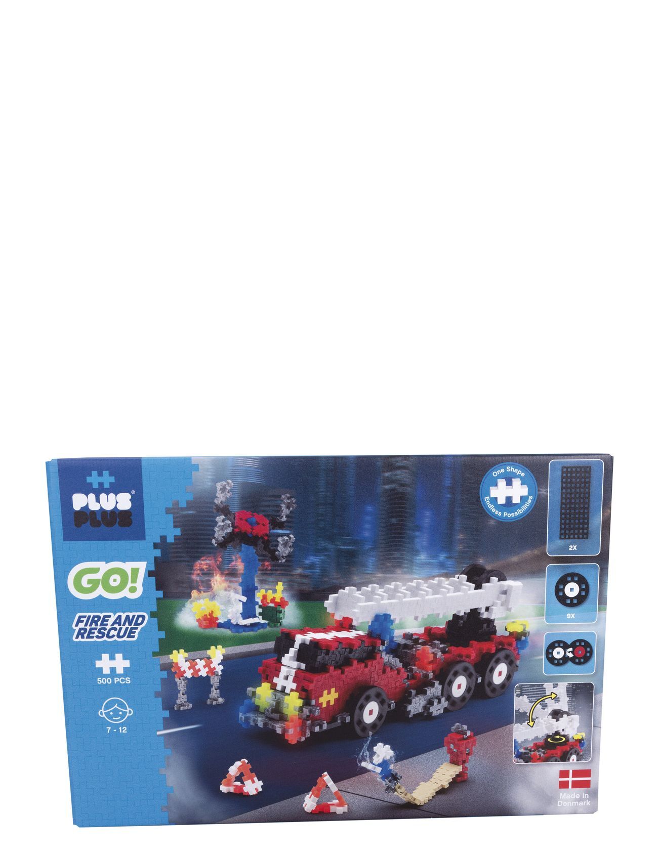 Plus-Plus Go! Fire And Rescue Toys Building Sets & Blocks Building Sets Multi/mønstret Plus-Plus