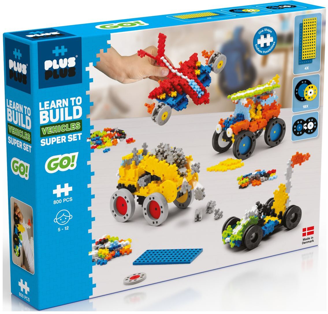 Plus-Plus Learn To Build Vehicles Super Set Toys Building Sets & Blocks Building Sets Multi/mønstret Plus-Plus