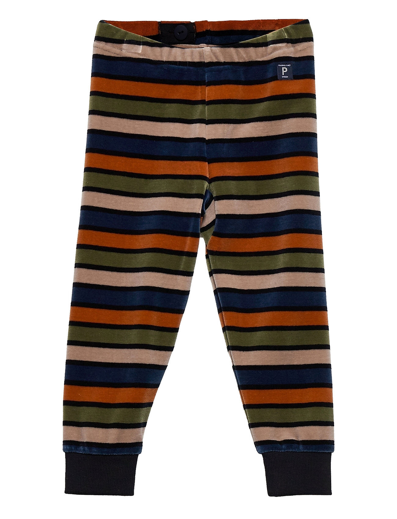 Polarn O. Pyret Trousers Velour Striped Preschool Joggebukser Pysjbukser Multi/mønstret Polarn O. Pyret