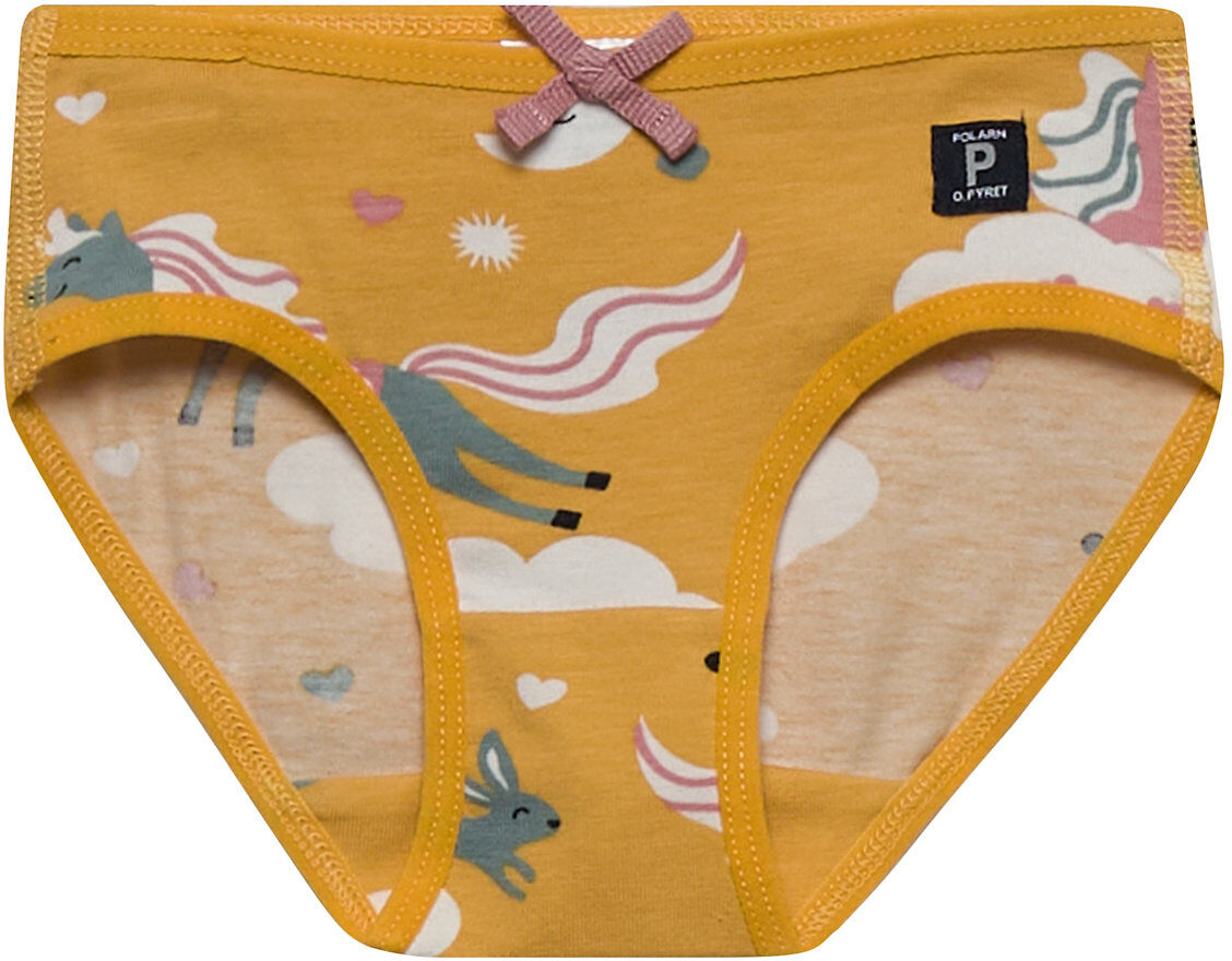 Polarn O. Pyret Girl Brief Aop Preschool Night & Underwear Underwear Panties Gul Polarn O. Pyret