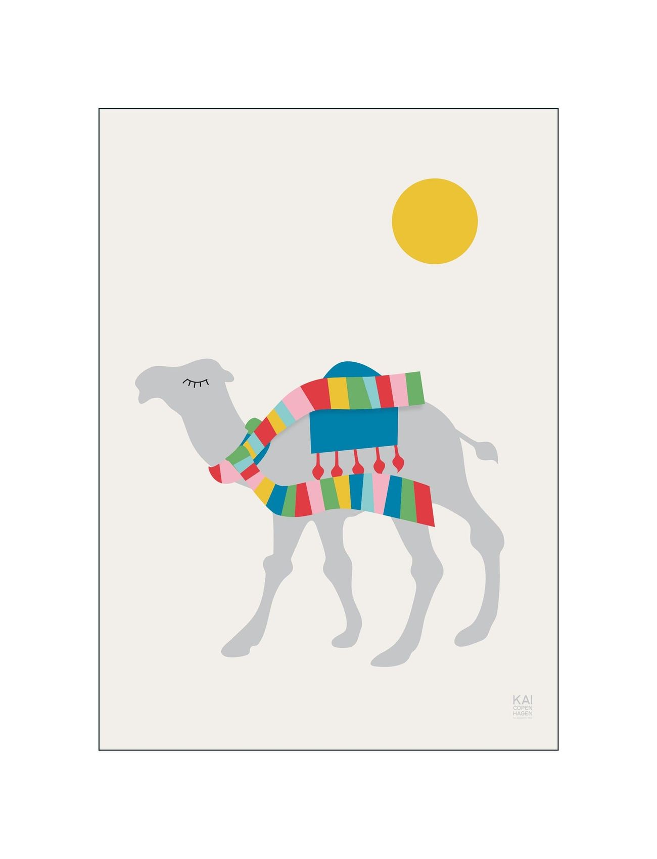 Poster & Frame Dromedary Home Kids Decor Posters Multi/mønstret Poster & Frame