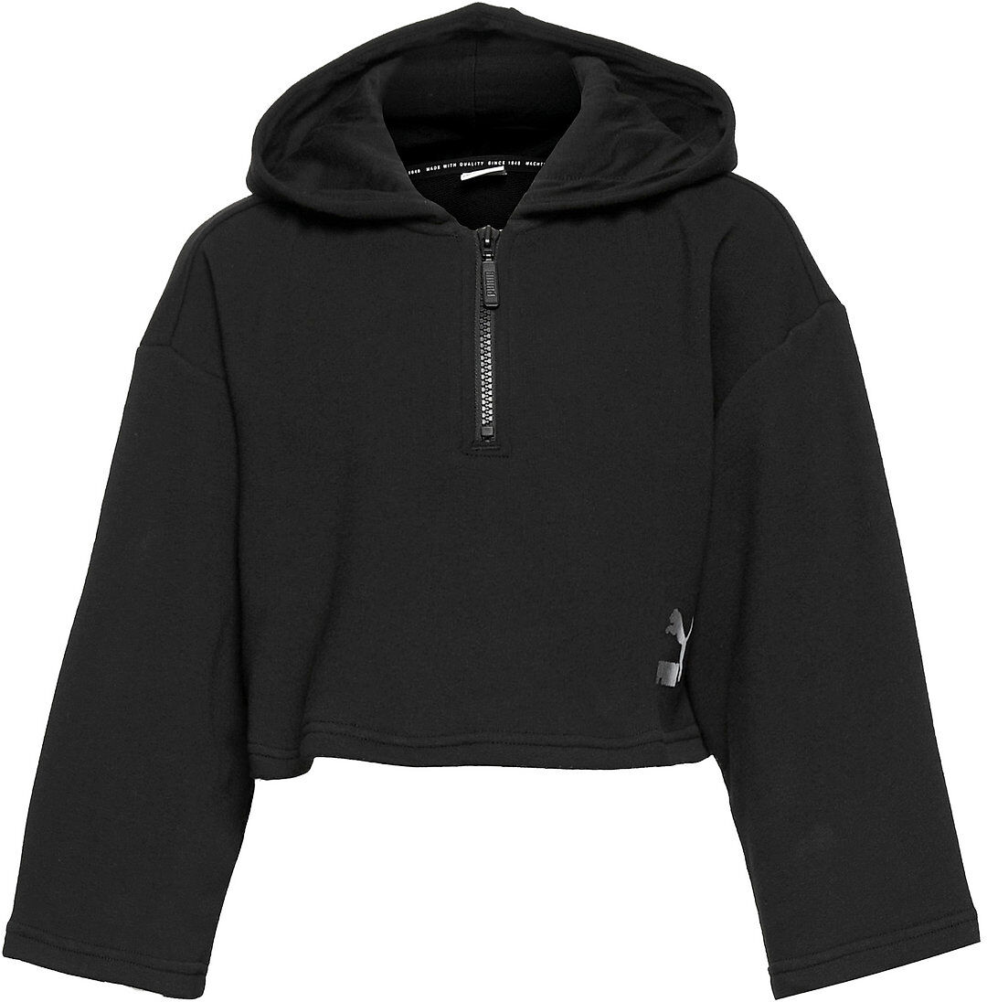 PUMA Grl Cropped Hoodie G Hettegenser Genser Svart PUMA