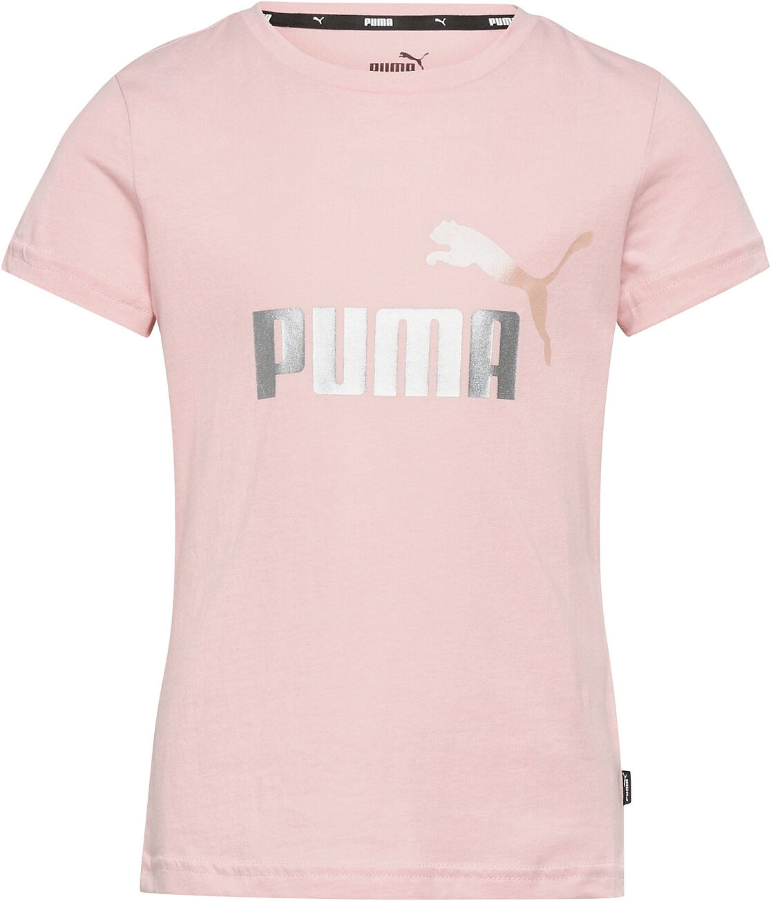 PUMA Ess+ Logo Tee G T-shirts Short-sleeved Rosa PUMA