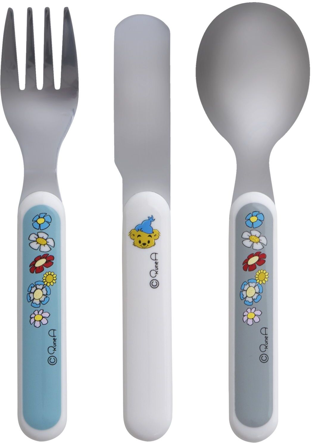 Rätt Start Bamse Flower, Cuttlery, 3-Part Home Meal Time Cutlery Multi/mønstret Rätt Start