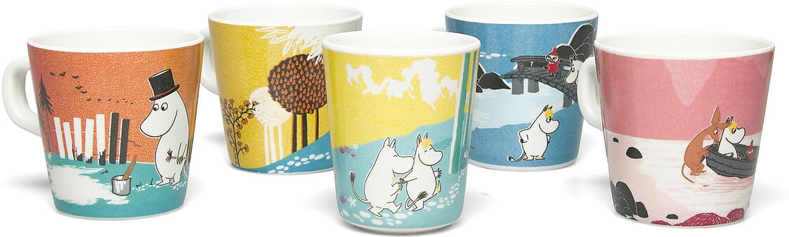 Rätt Start Moomin, Cups, 5 Pcs Home Meal Time Cups & Mugs Cups Multi/mønstret Rätt Start