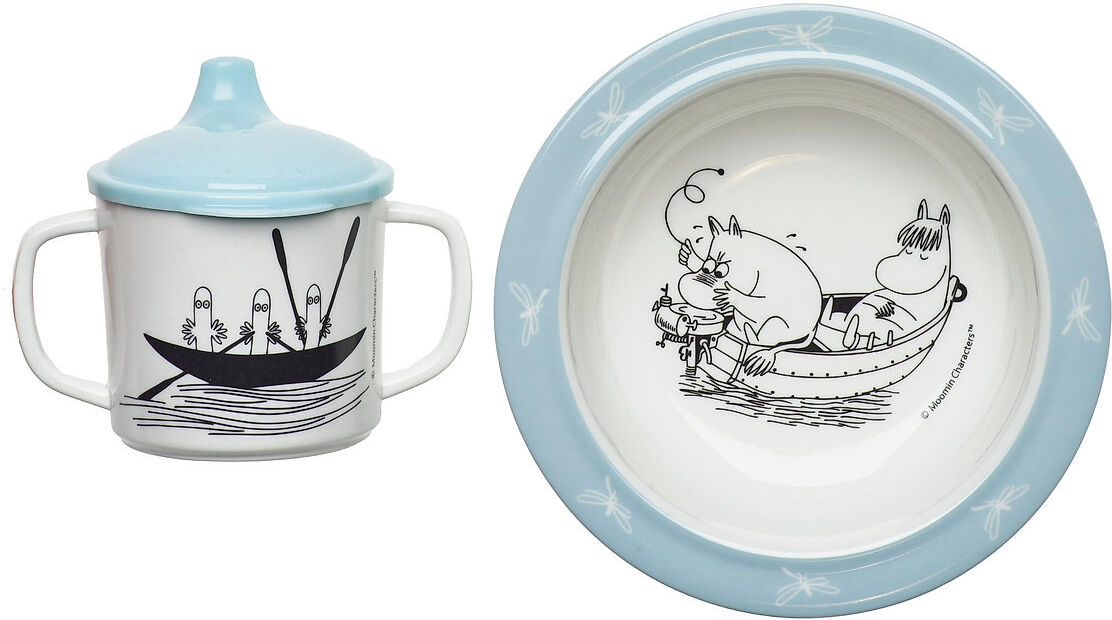 Rätt Start Moomin, Bowl And Cup, Blue Home Meal Time Dinner Sets Blå Rätt Start