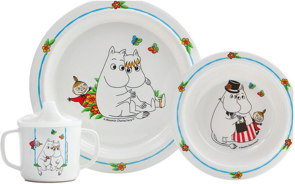 Rätt Start Moomin, Giftbox, 3 Pcs Home Meal Time Dinner Sets Hvit Rätt Start