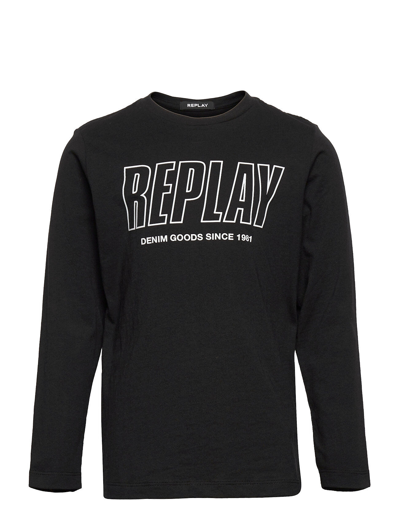 Replay Long Sleeves T-Shirt T-shirts Long-sleeved T-shirts Svart Replay