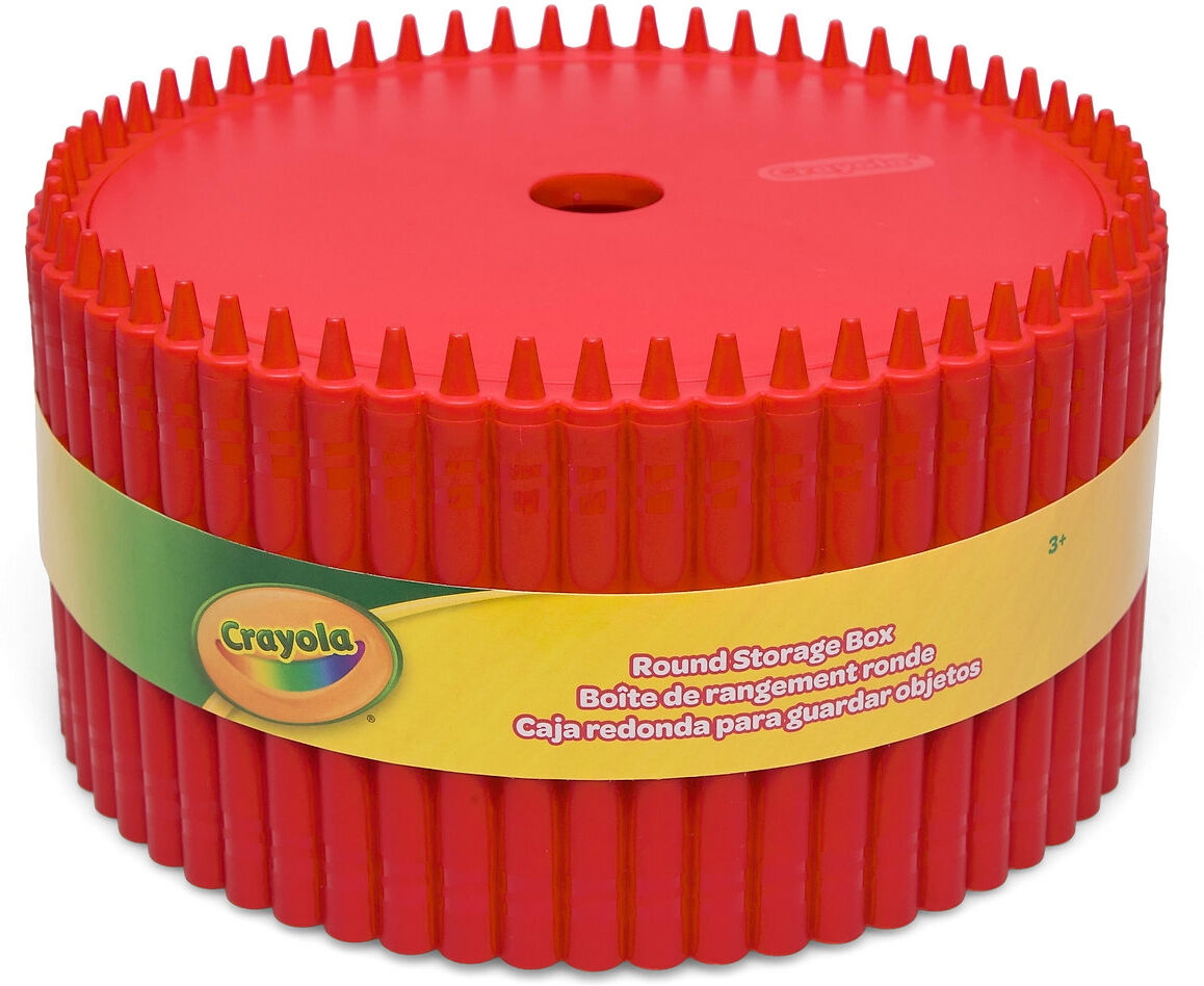 Crayola Round Storage Box Home Kids Decor Storage Rød CRAYOLA