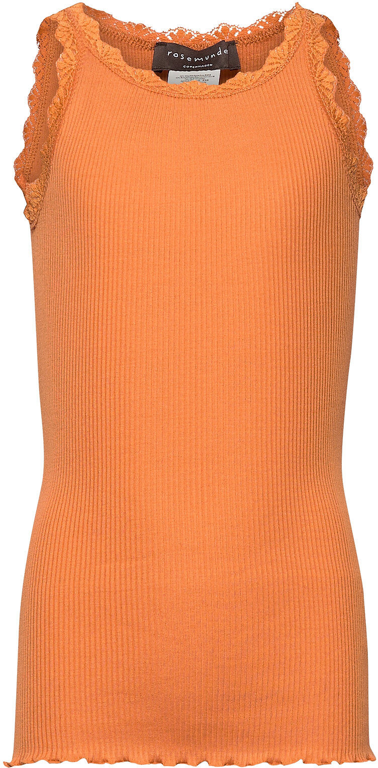 Rosemunde Kids Silk Top Regular W/ Lace T-shirts Sleeveless Oransje Rosemunde Kids