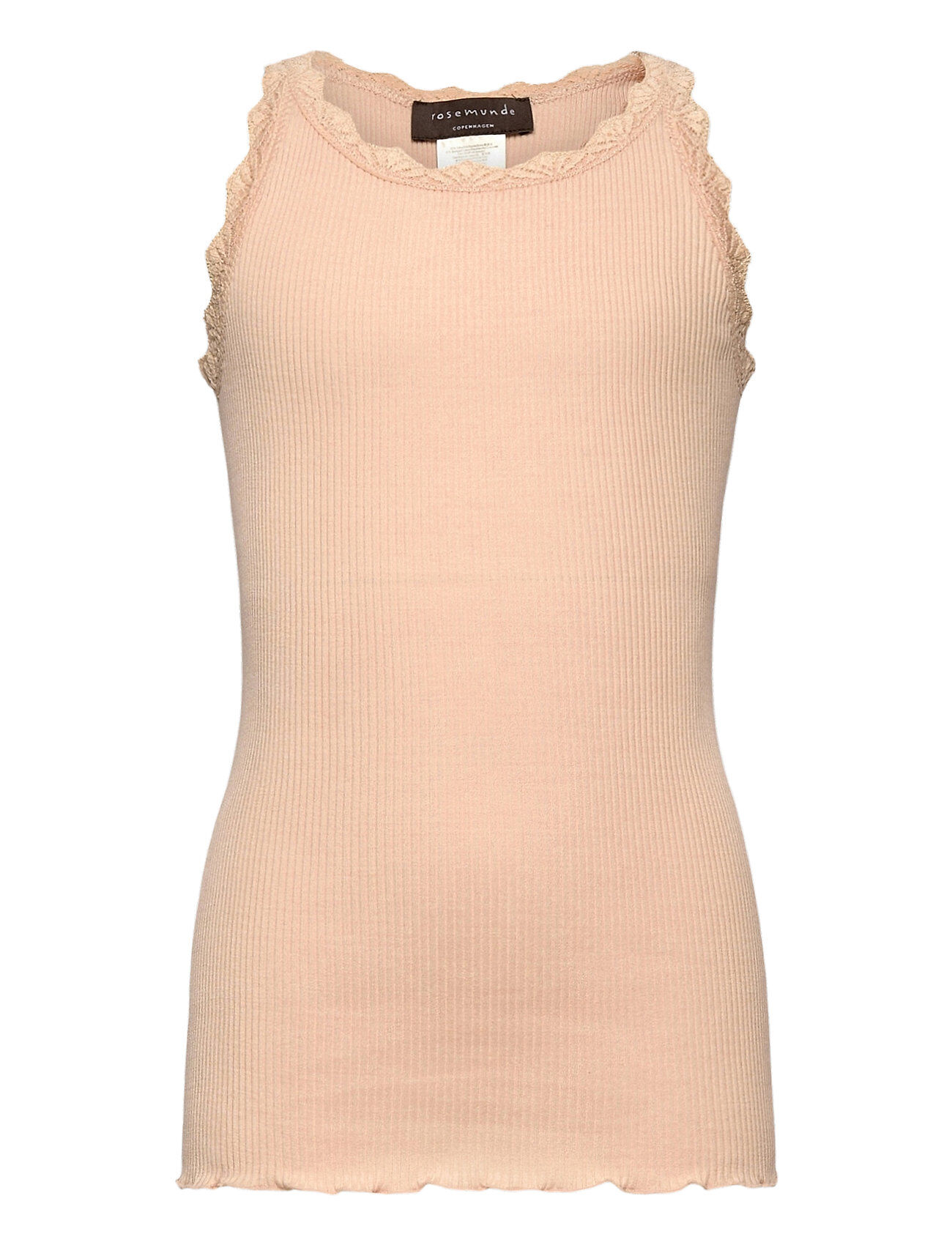 Rosemunde Kids Silk Top Regular W/ Lace T-shirts Sleeveless Beige Rosemunde Kids