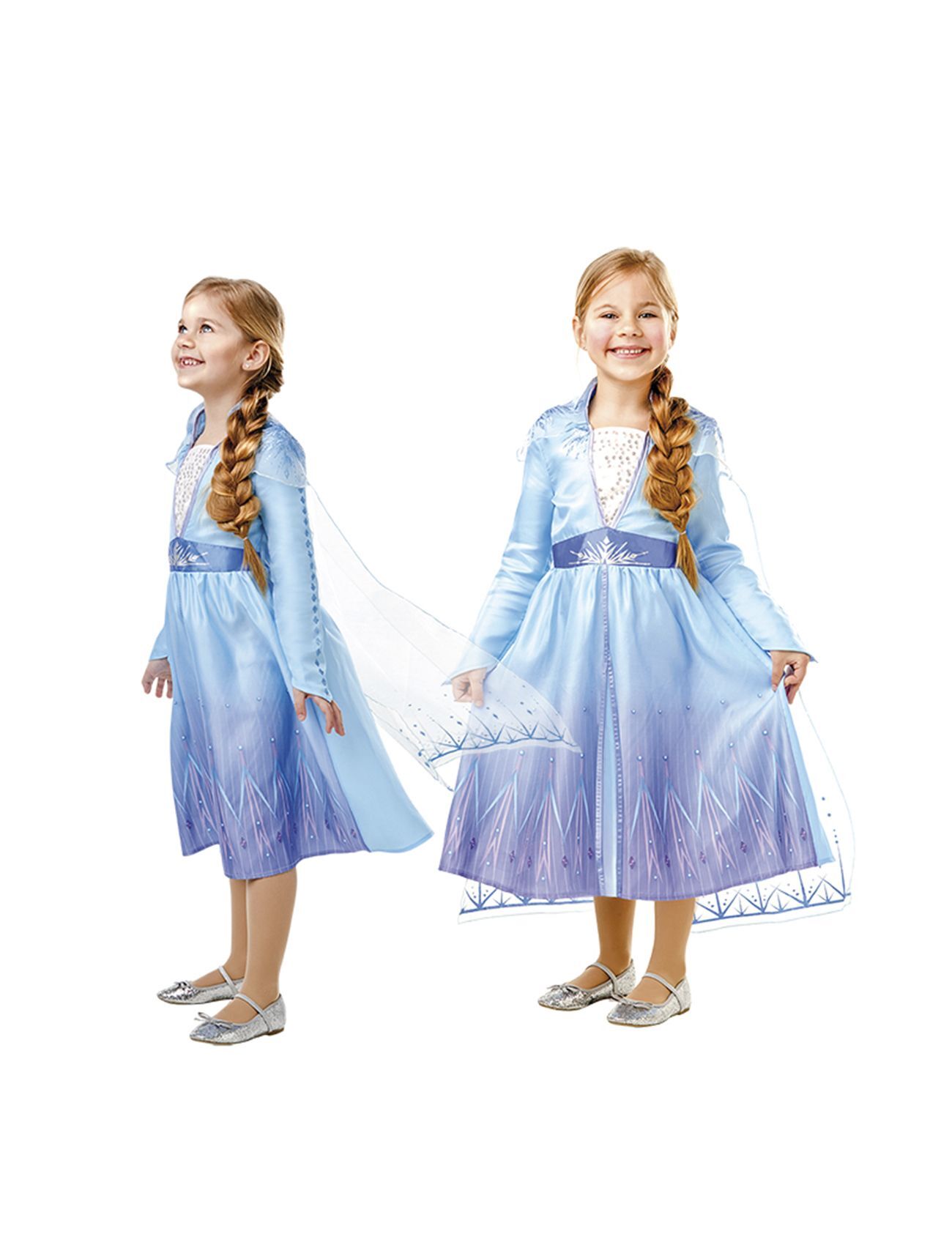 Rubies Costume Rubies Elsa Travel Dress L 128 Cl Toys Costumes & Accessories Character Costumes Blå Rubies