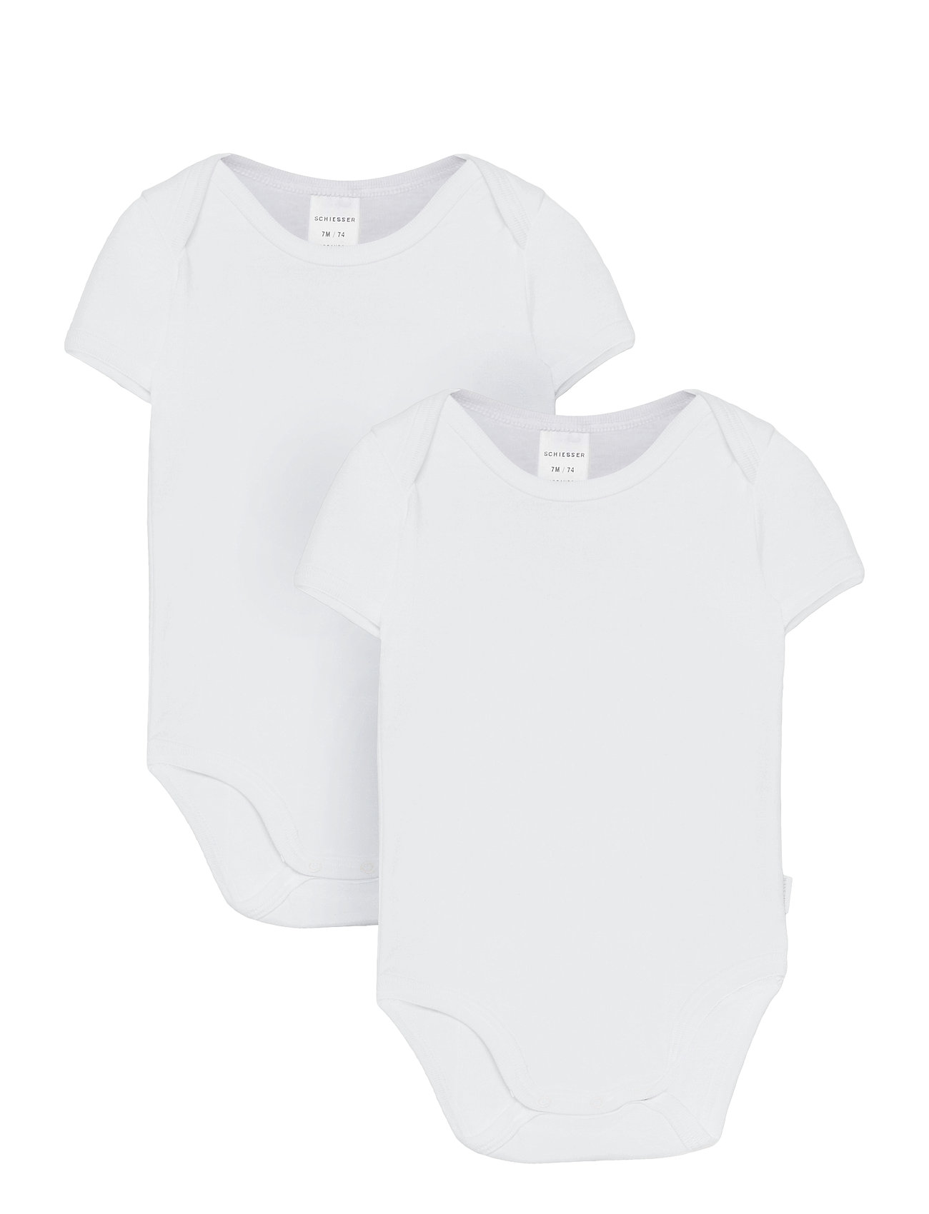 Schiesser Baby Body 1/2 Bodies Short-sleeved Hvit Schiesser