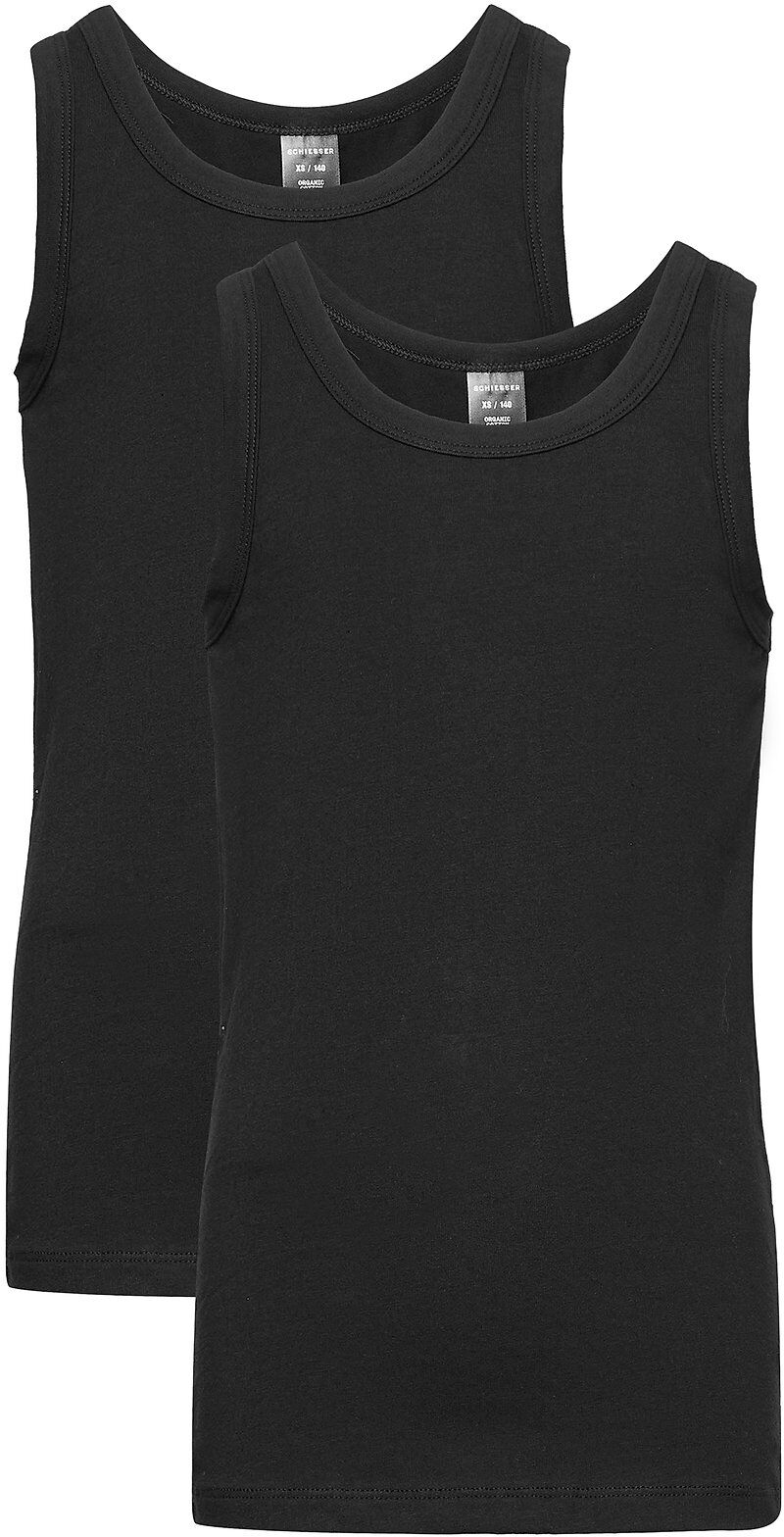 Schiesser Tank Top T-shirts Sleeveless Svart Schiesser