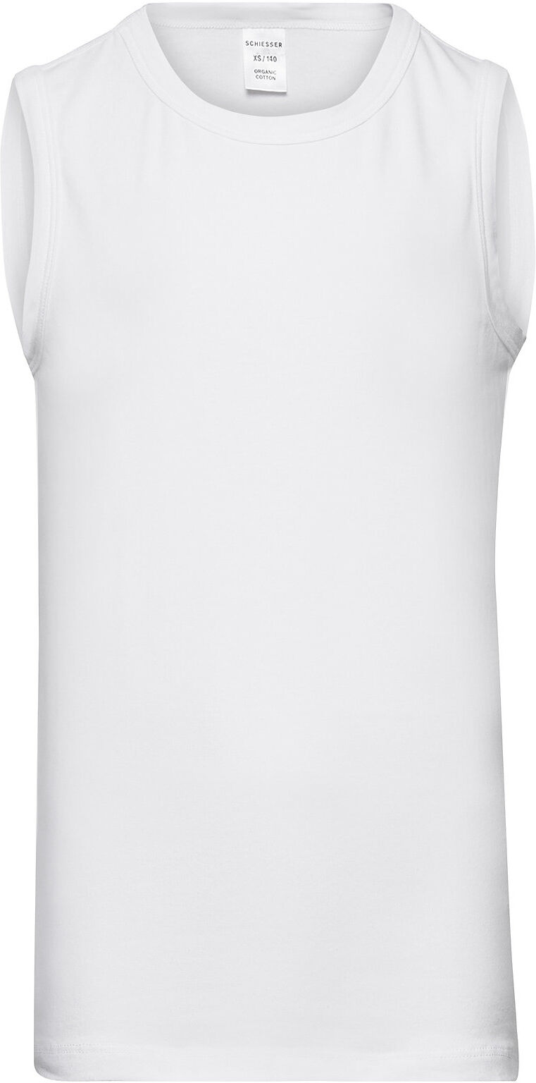 Schiesser Singlet T-shirts Sleeveless Hvit Schiesser