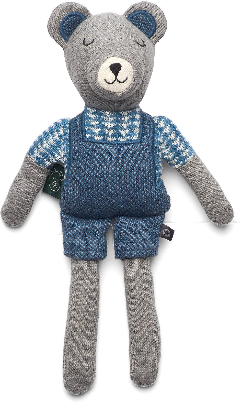 Smallstuff Activity Toy, Teddy The Blue Bear Toys Soft Toys Teddy Bears Grå Smallstuff