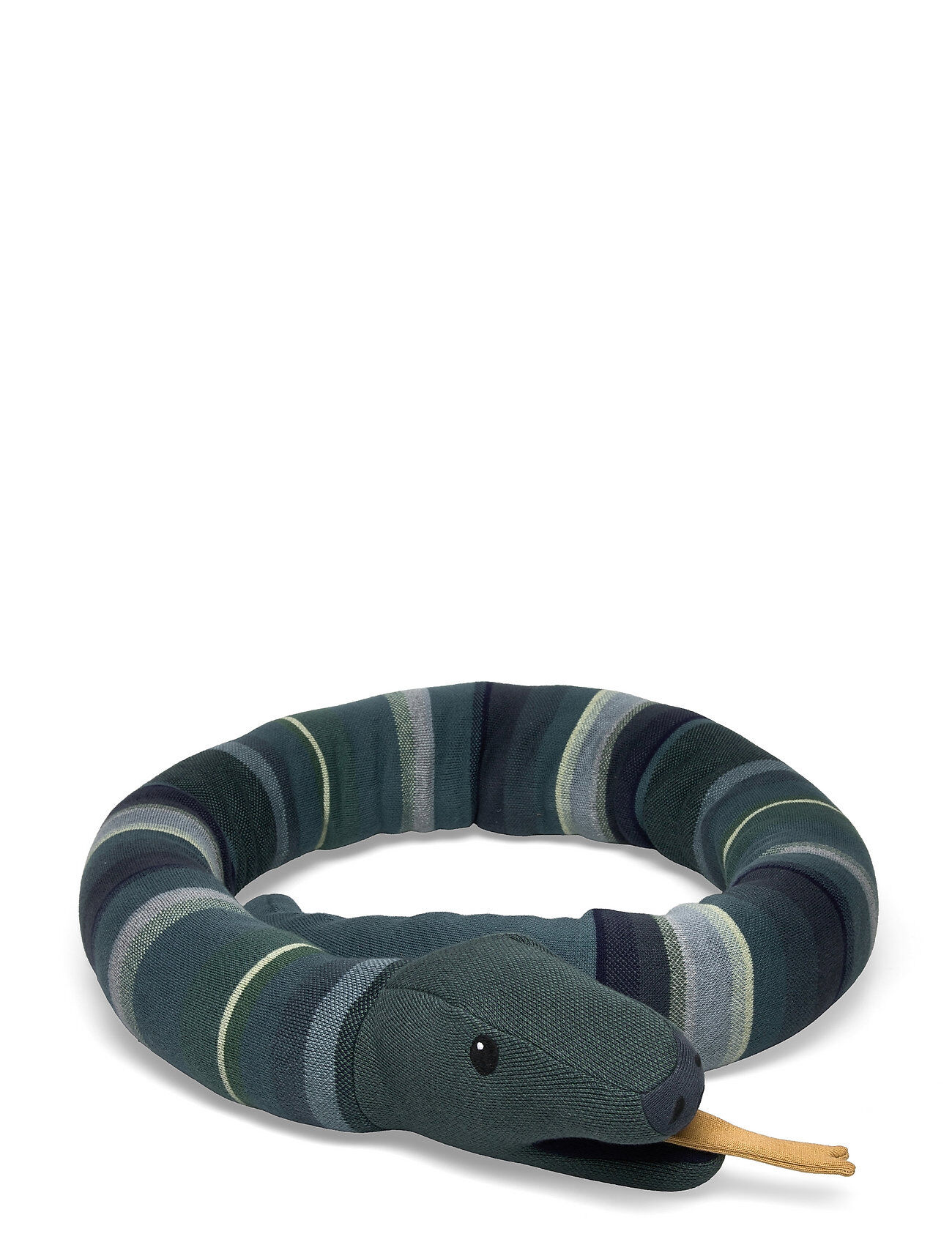 Smallstuff Snake, Knitted Multi Green/Blue Home Kids Decor Cushions Grå Smallstuff
