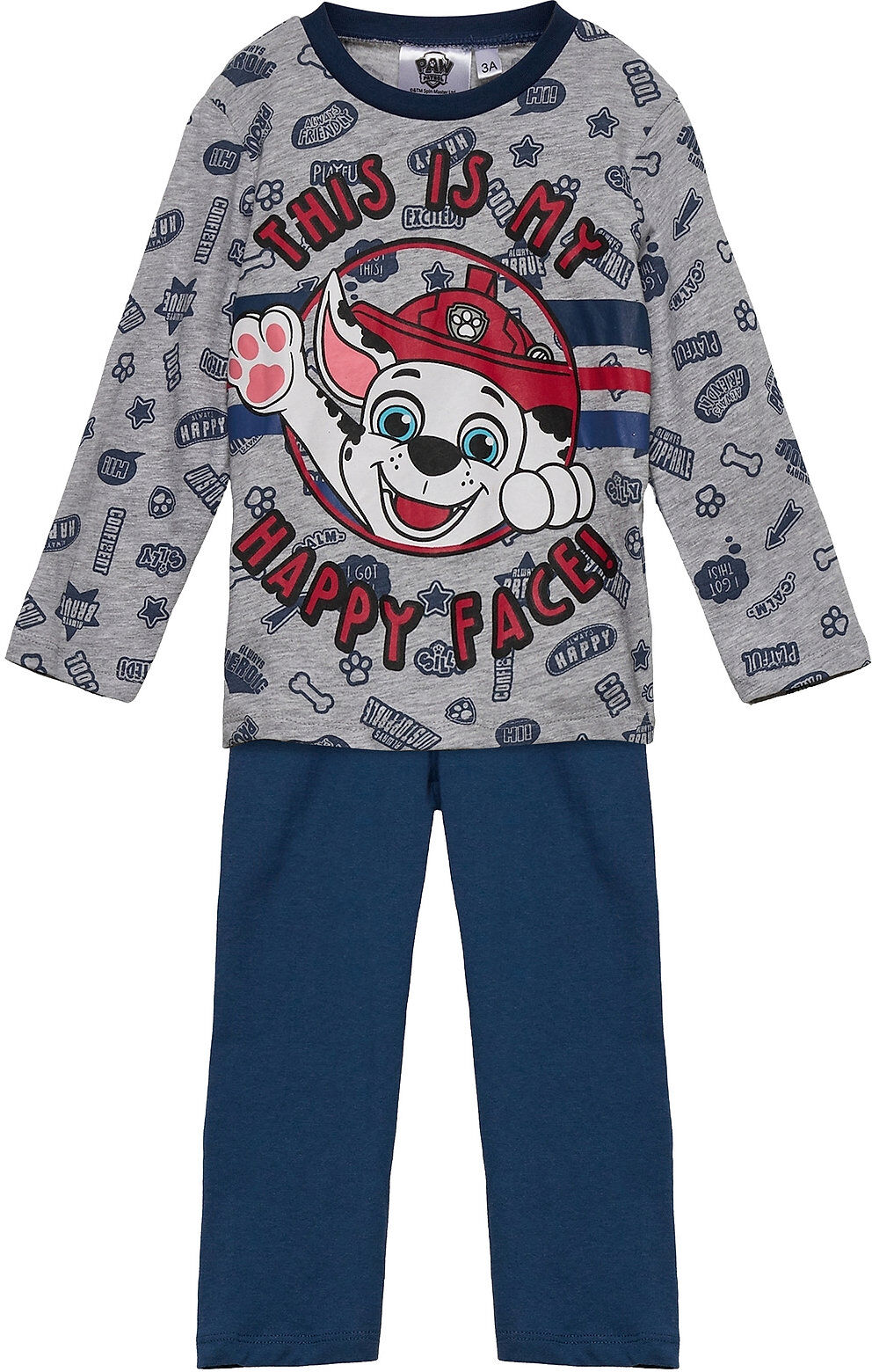 Paw Patrol Pyjama Pyjamas Sett Grå Paw Patrol