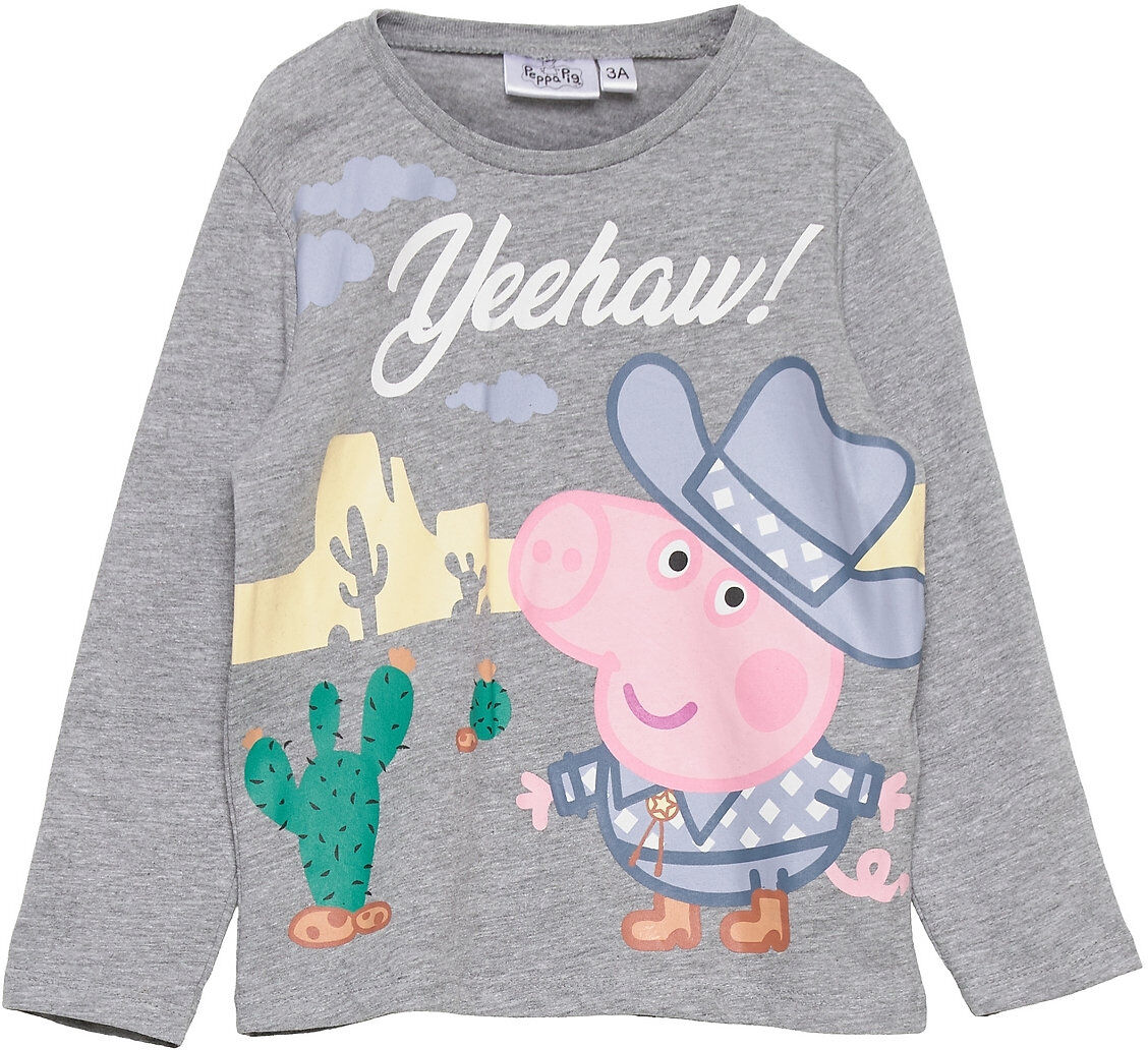 Peppa Pig Tshirt T-shirts Long-sleeved T-shirts Grå Peppa Pig