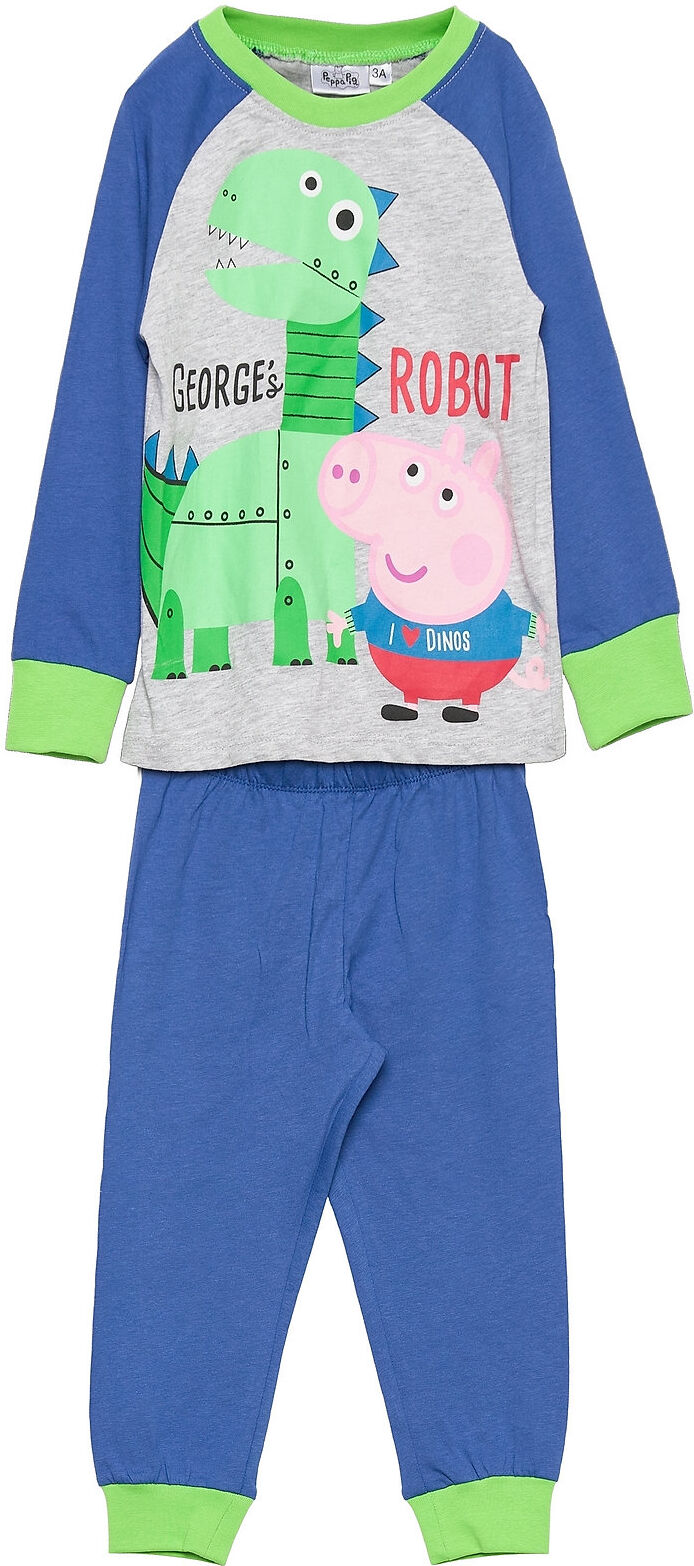 Peppa Pig Pyjama Pyjamas Sett Blå Peppa Pig