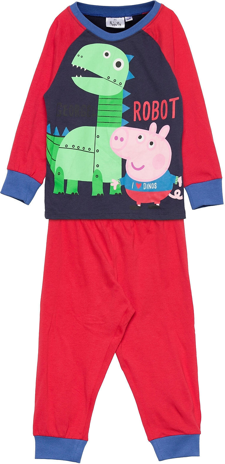 Peppa Pig Pyjama Pyjamas Sett Rød Peppa Pig