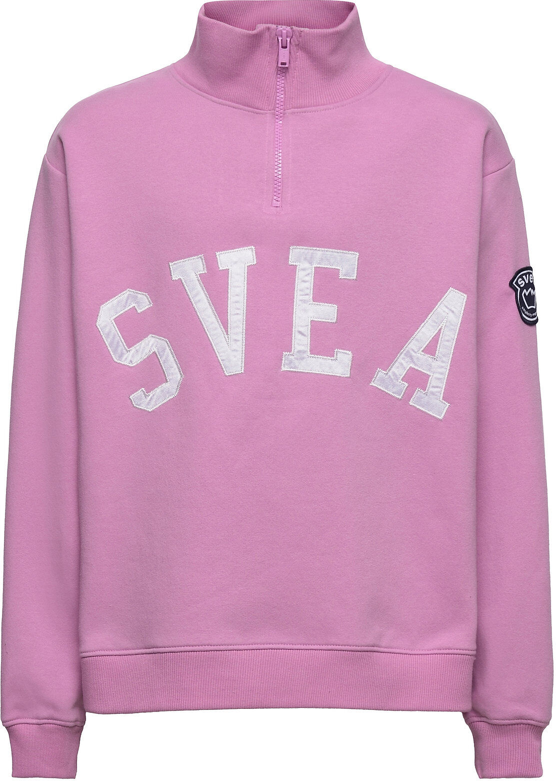 Svea K. Half Zip Logo Sweat Sweat-shirt Genser Rosa Svea