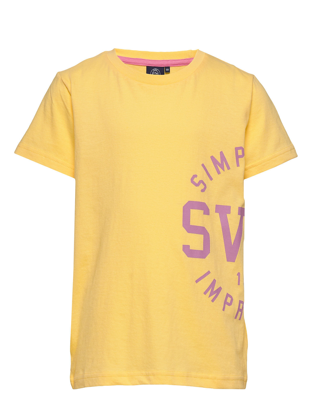 Svea K. Misplaced Logo Tee T-shirts Short-sleeved Gul Svea