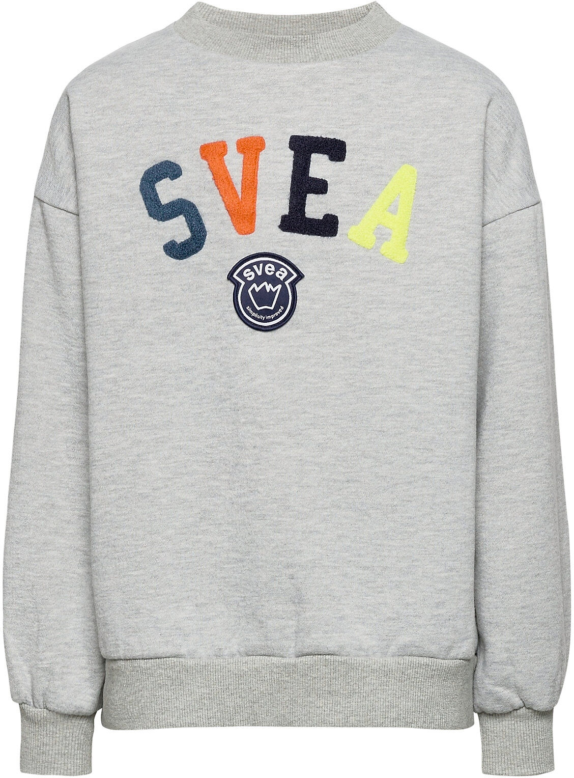 Svea K. Logo Crew Sweat Sweat-shirt Genser Grå Svea