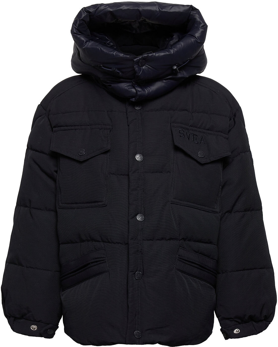 Svea K. Chest Pocket Parka Fôret Jakke Svart Svea