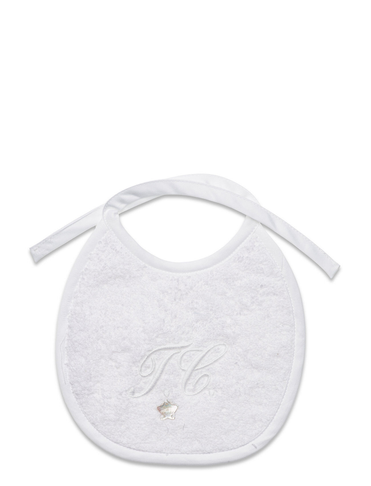 Tartine et Chocolat Monogramme Bib S1 Home Meal Time Bibs Hvit Tartine Et Chocolat