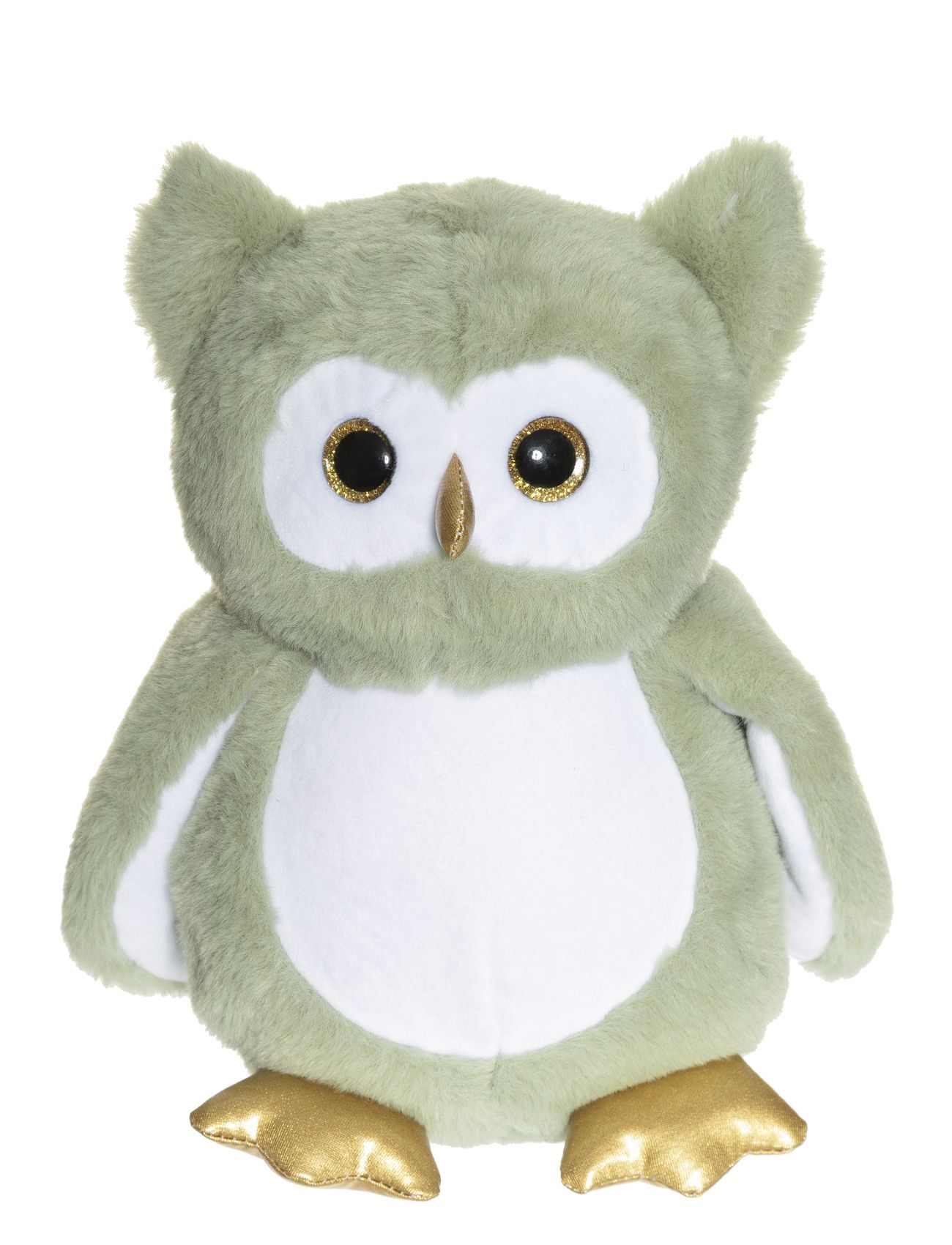 Teddykompaniet Glow-In-The-Dark Owl, Green Toys Soft Toys Stuffed Animals Grønn Teddykompaniet