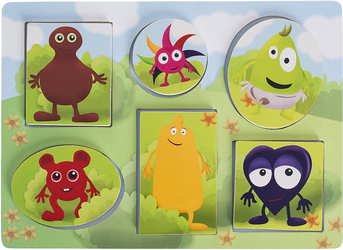 Babblarna- Peek-A-Boo Puzzle 6 Figures 1- 3 Y Toys Puzzles And Games Pegged Puzzles Grønn Babblarna