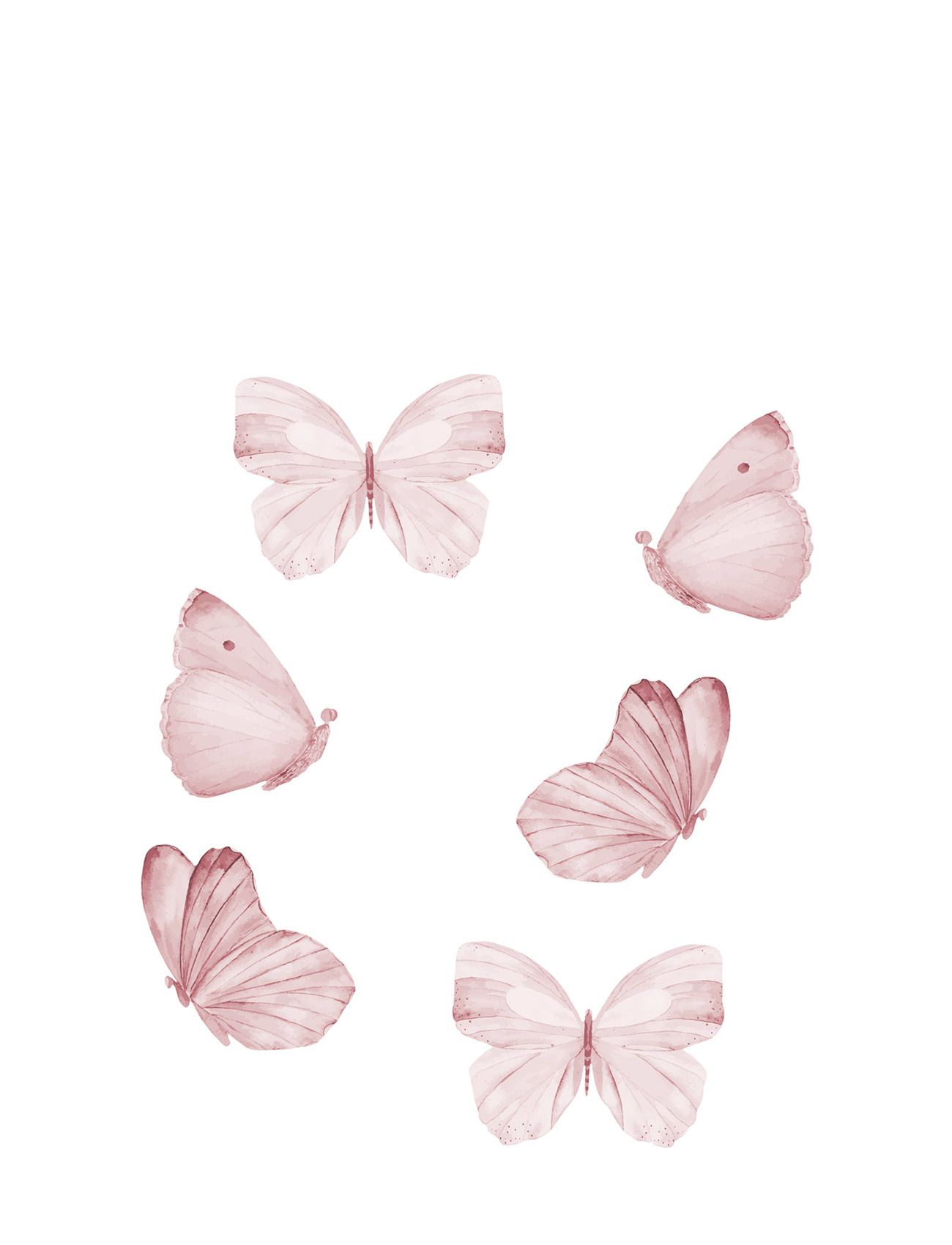 That's Write Wall Sticker Butterfly Set Of 6 Rose Home Kids Decor Wall Stickers Rosa That's Mine