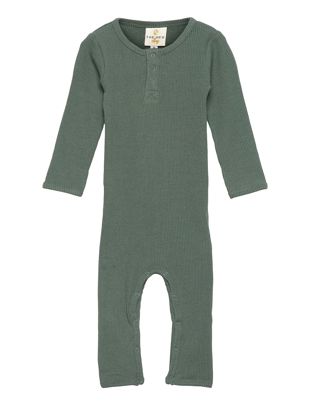 The New Tnalbert Rib L_S Jumpsuit Langermet Bodysuit Grønn The New