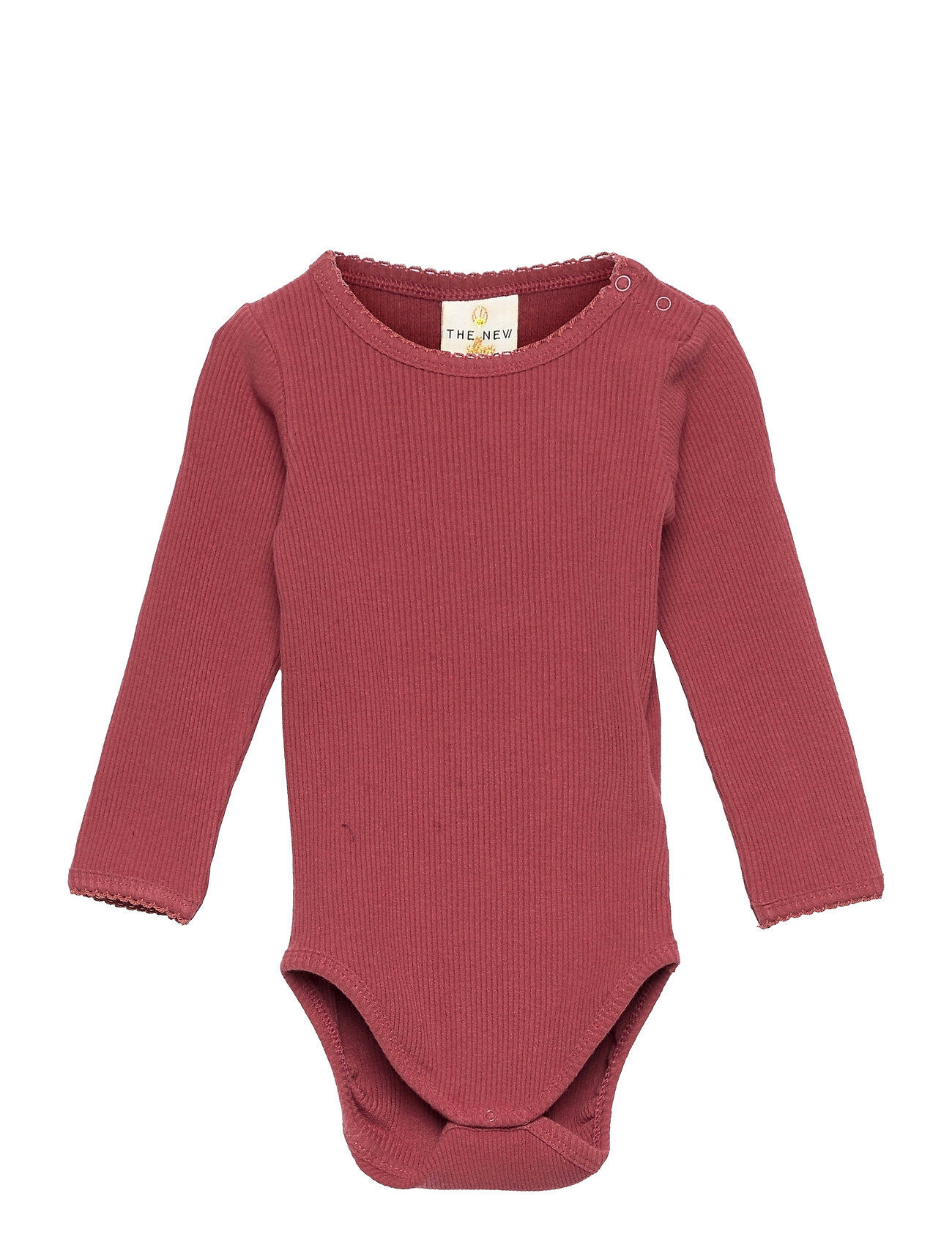 The New Tnasta Rib L_S Bodysuit Langermet Bodysuit Rød The New