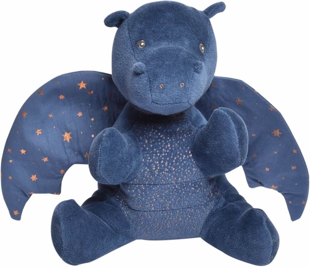 Tikiri Organic Cotton Night Dragon Toys Soft Toys Stuffed Animals Blå Tikiri