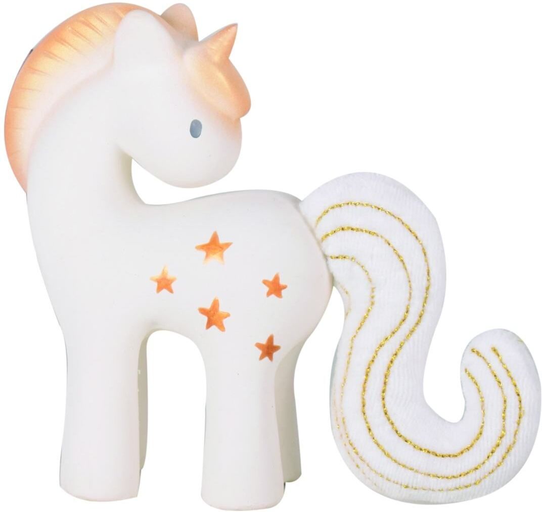 Tikiri Natural Rubber Star Unicorn Toys Baby Toys Teething Toys Multi/mønstret Tikiri