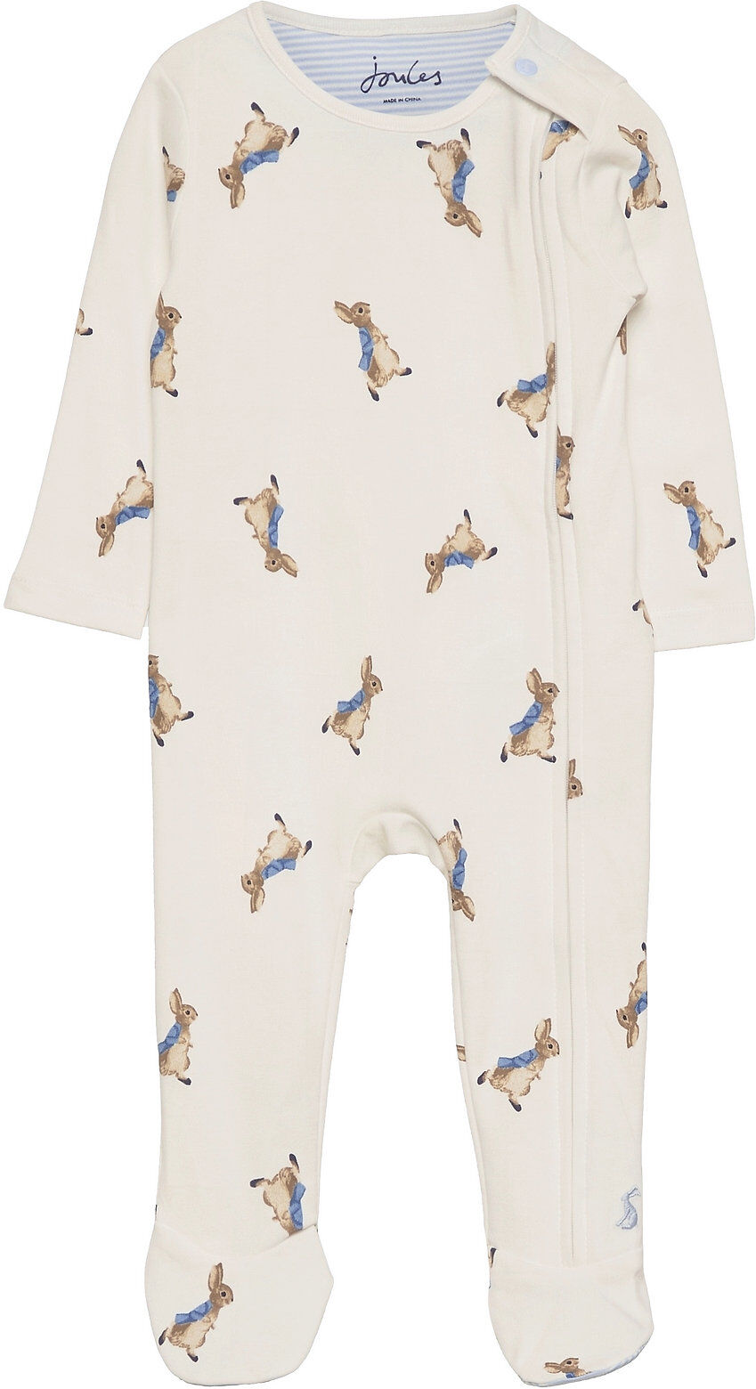 Joules Peter Rabbit Zippy Langermet Bodysuit Hvit Joules