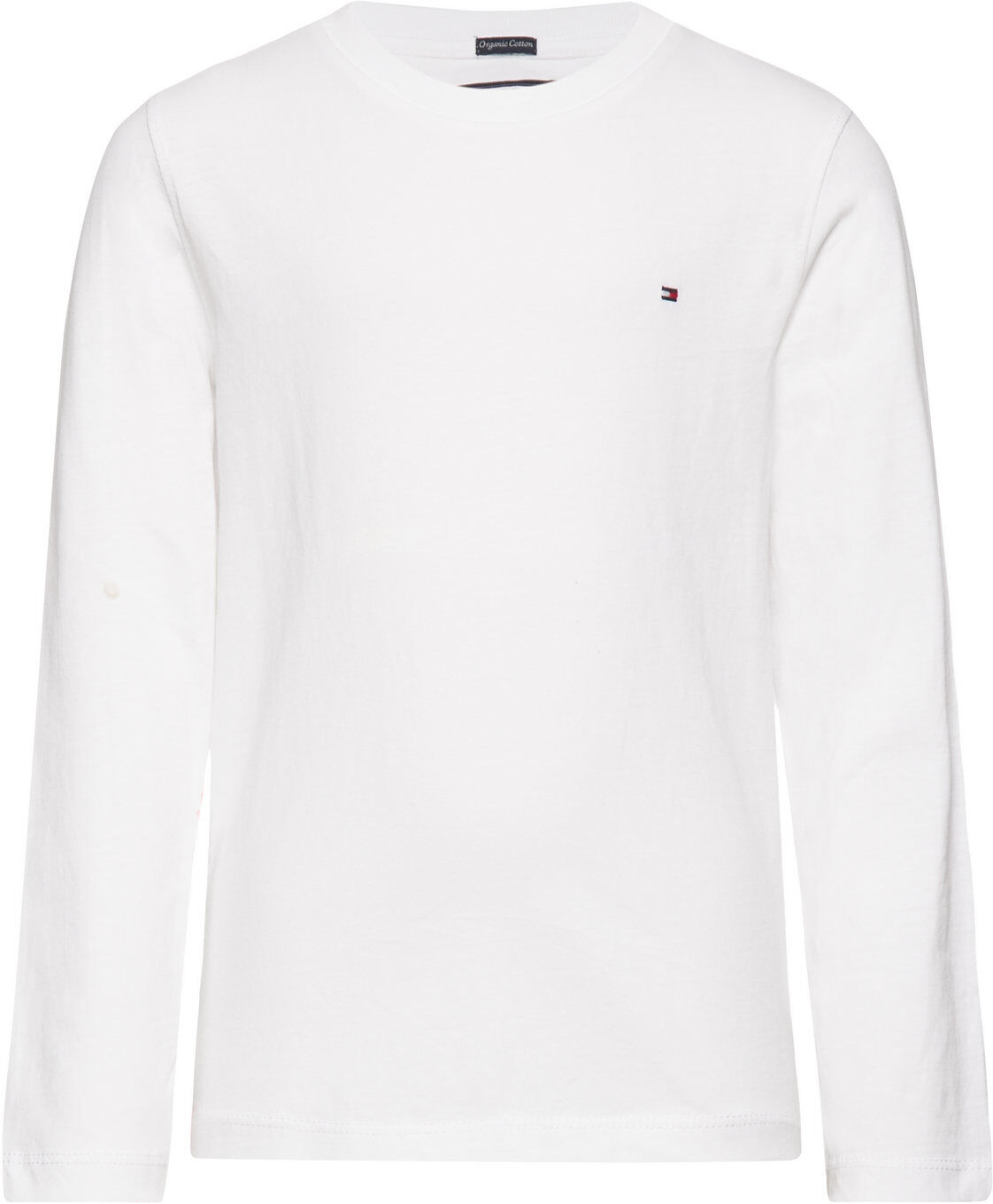 Tommy Hilfiger Boys Basic Cn Knit L/S T-shirts Long-sleeved T-shirts Hvit Tommy Hilfiger