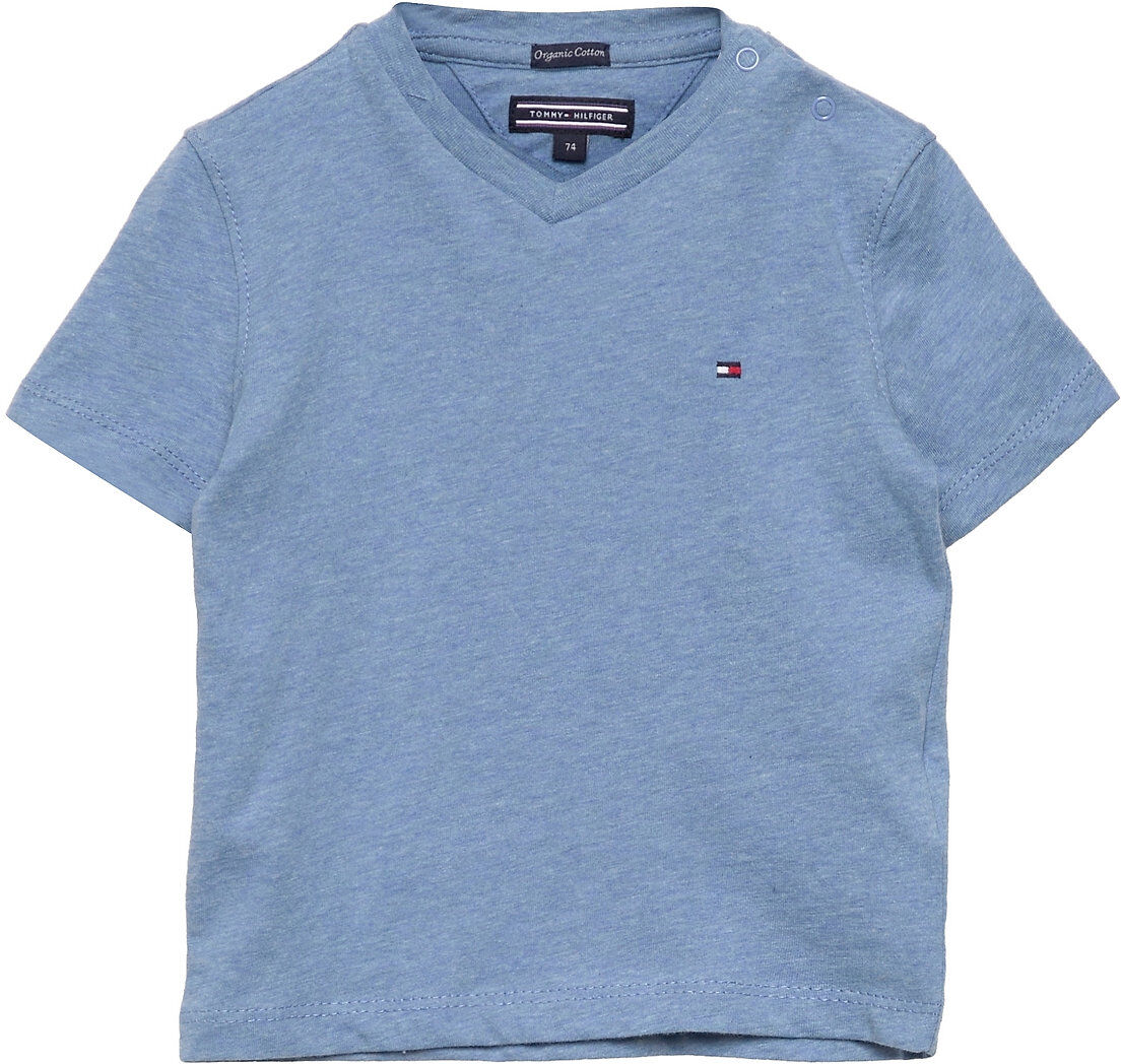 Tommy Hilfiger Boys Basic Vn Knit S/S T-shirts Short-sleeved Blå Tommy Hilfiger