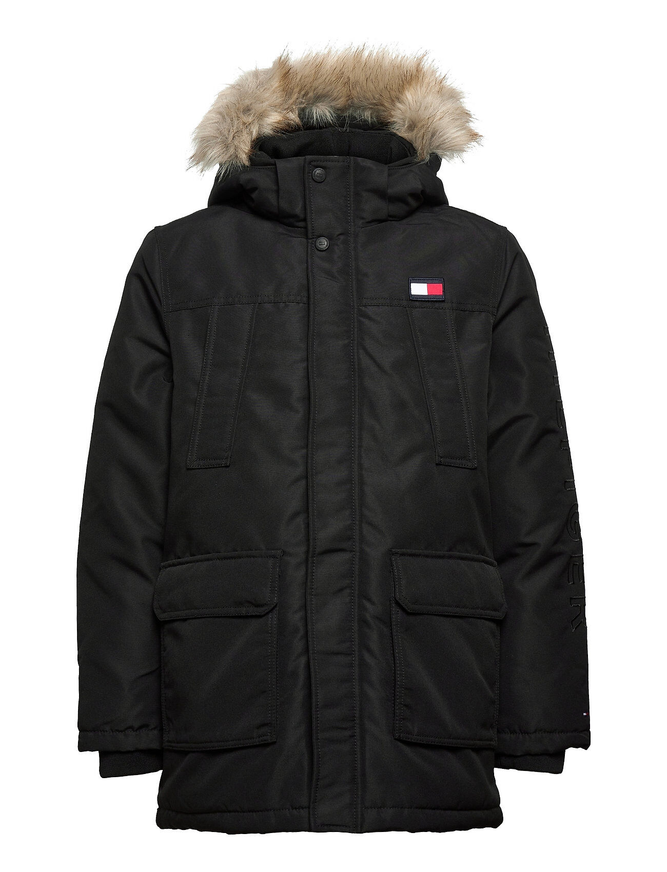 Tommy Hilfiger Tech Parka Parkas Jakke Svart Tommy Hilfiger