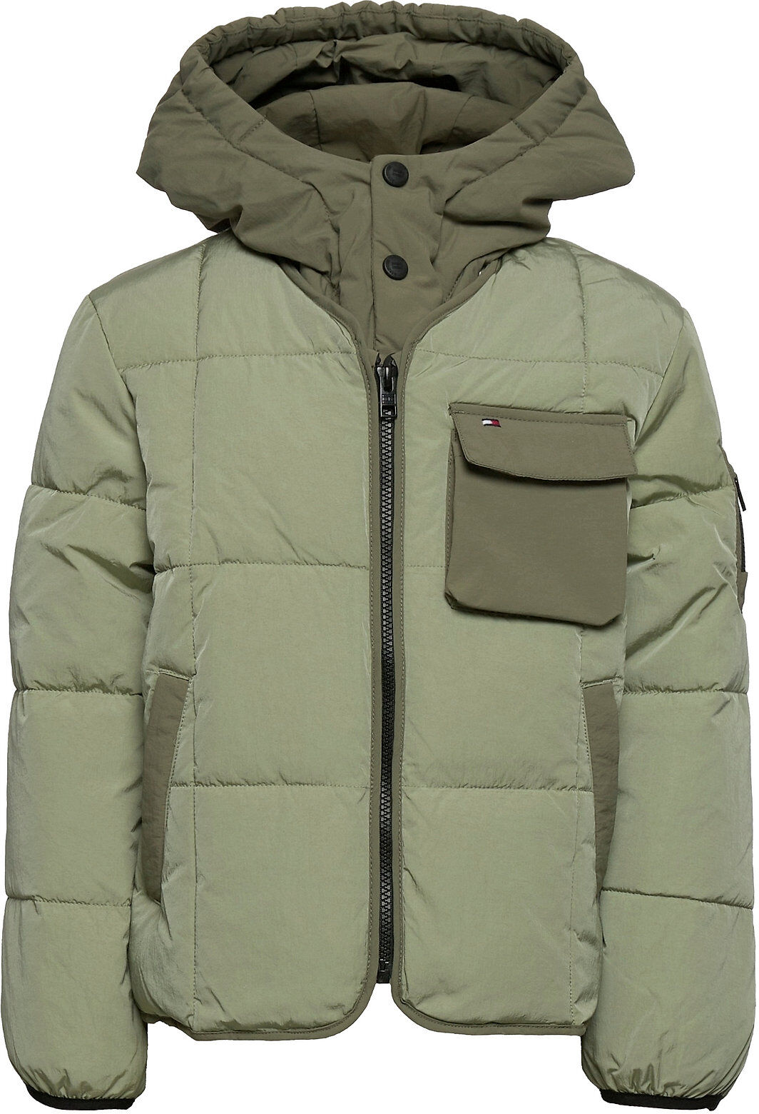 Tommy Hilfiger Detachable Hood Jacket Fôret Jakke Grønn Tommy Hilfiger