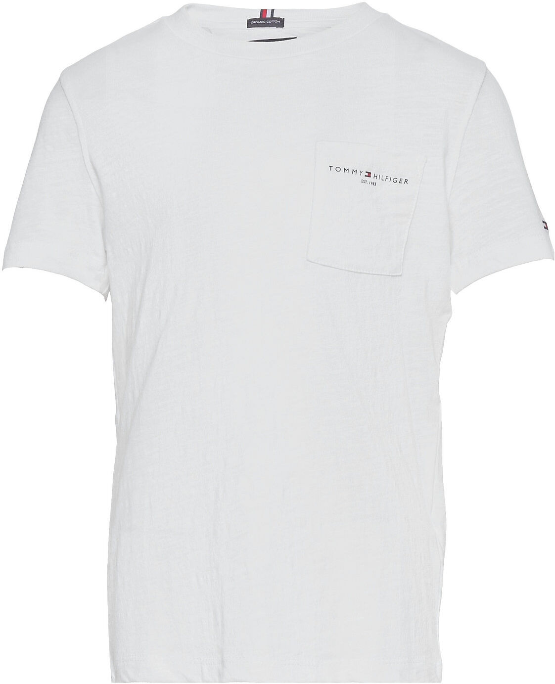 Tommy Hilfiger Essential Slub Pocket Tee S/S T-shirts Short-sleeved Hvit Tommy Hilfiger