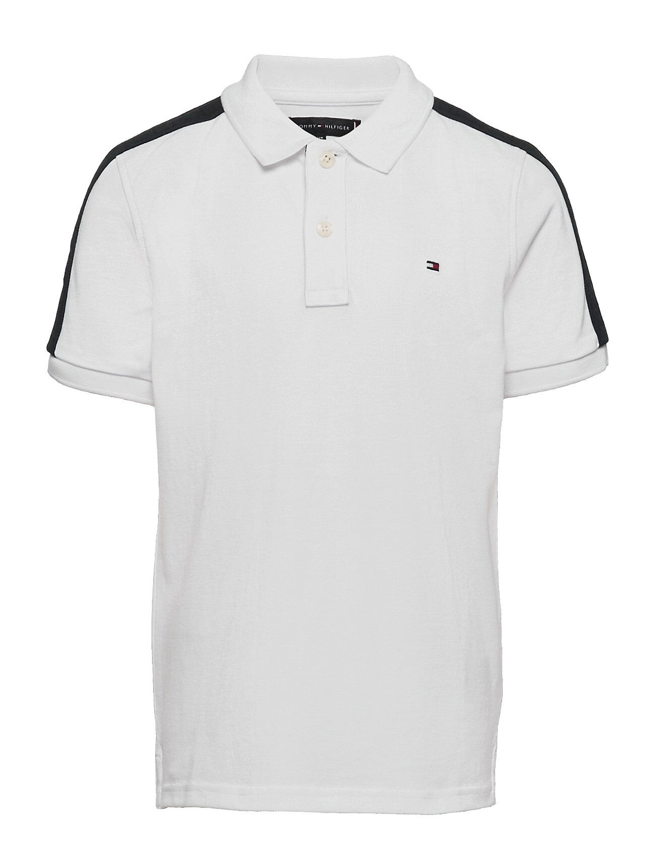 Tommy Hilfiger Tape Polo S/S T-shirts Polo Shirts Short-sleeved Polo Shirts Hvit Tommy Hilfiger