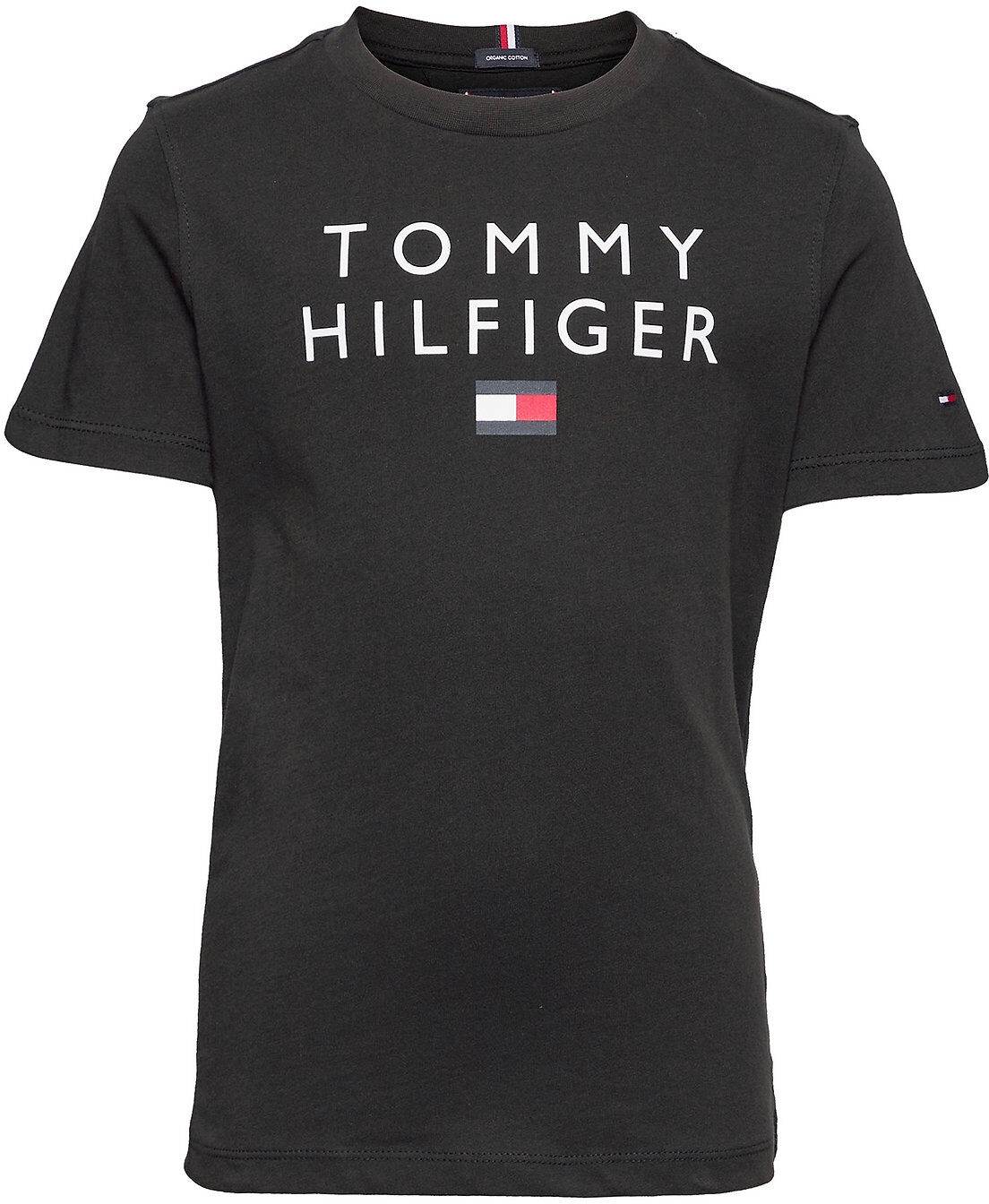 Tommy Hilfiger Th Logo Tee S/S T-shirts Short-sleeved Svart Tommy Hilfiger