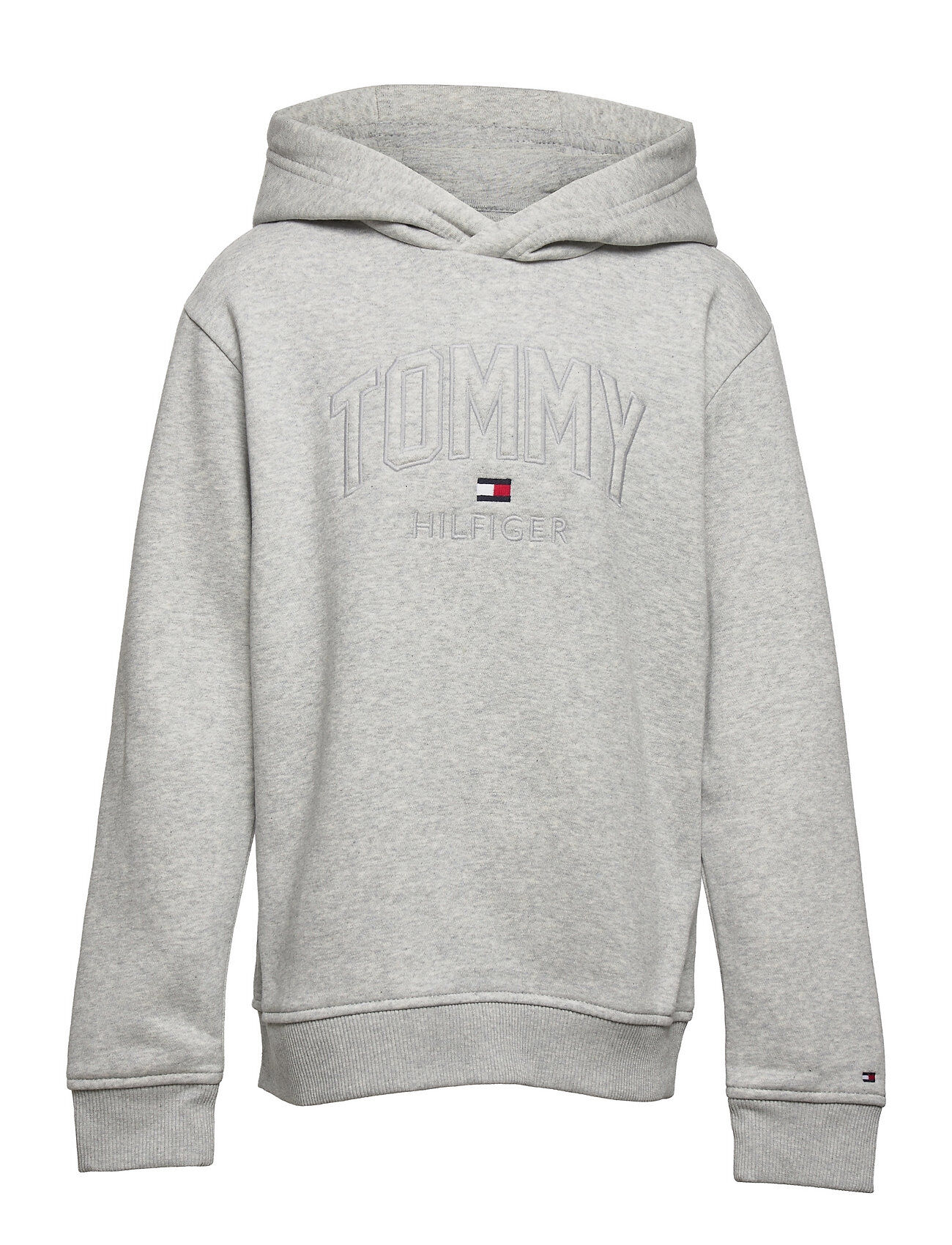 Tommy Hilfiger Tommy Applique Logo Hoodie Hettegenser Genser Grå Tommy Hilfiger